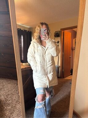 Women's Columbia Cream Puffer Coat - Quilted parka